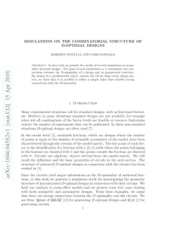 Simulations on the combinatorial structure of D-optimal designs