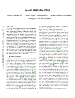 Secure Mobile Identities