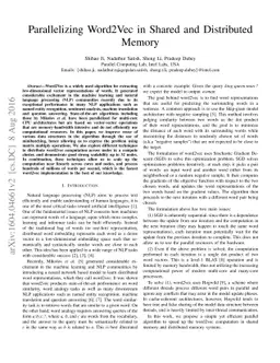 Parallelizing Word2Vec in Shared and Distributed Memory