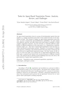 Tasks for agent-based negotiation teams: Analysis, review, and
  challenges