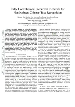 Fully Convolutional Recurrent Network for Handwritten Chinese Text
  Recognition