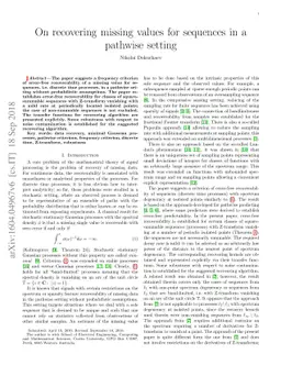 On recovering missing values for sequences in a pathwise setting
