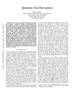 Quantum Geo-Encryption