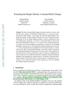 Extending the Harper Identity to Iterated Belief Change