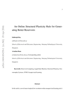 An Online Structural Plasticity Rule for Generating Better Reservoirs