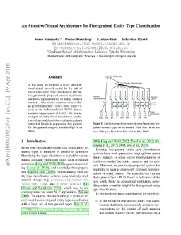 An Attentive Neural Architecture for Fine-grained Entity Type
  Classification
