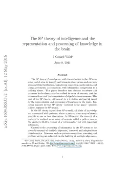 The SP theory of intelligence and the representation and processing of
  knowledge in the brain