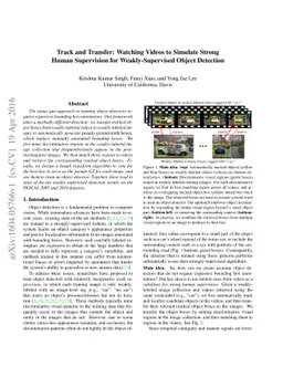 Track and Transfer: Watching Videos to Simulate Strong Human Supervision
  for Weakly-Supervised Object Detection