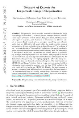 Network of Experts for Large-Scale Image Categorization