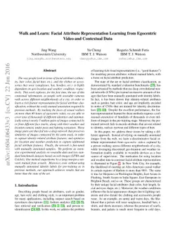 Walk and Learn: Facial Attribute Representation Learning from Egocentric
  Video and Contextual Data