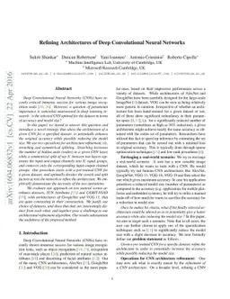 Refining Architectures of Deep Convolutional Neural Networks
