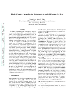 BinderCracker: Assessing the Robustness of Android System Services