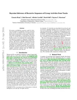 Bayesian Inference of Recursive Sequences of Group Activities from
  Tracks