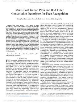 Multi-Fold Gabor, PCA and ICA Filter Convolution Descriptor for Face
  Recognition