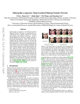 Makeup like a superstar: Deep Localized Makeup Transfer Network