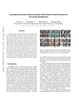 Learning Deep Feature Representations with Domain Guided Dropout for
  Person Re-identification