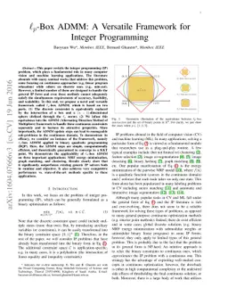 $\ell_p$-Box ADMM: A Versatile Framework for Integer Programming