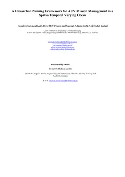 A Hierarchal Planning Framework for AUV Mission Management in a
  Spatio-Temporal Varying Ocean