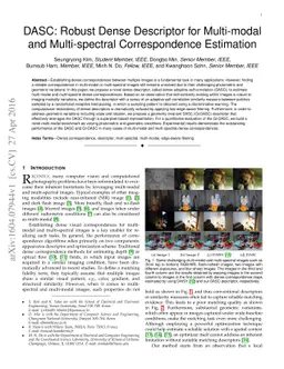 DASC: Robust Dense Descriptor for Multi-modal and Multi-spectral
  Correspondence Estimation