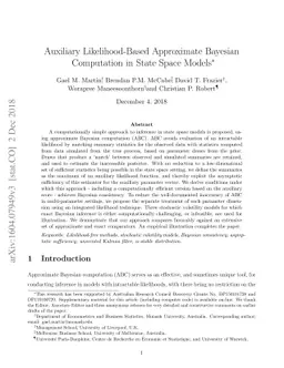 Auxiliary Likelihood-Based Approximate Bayesian Computation in State
  Space Models
