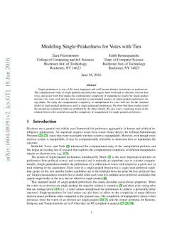 Modeling Single-Peakedness for Votes with Ties