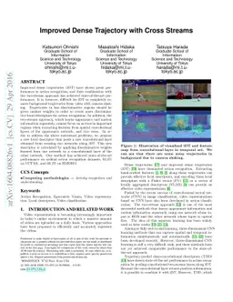 Improved Dense Trajectory with Cross Streams