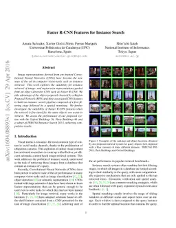 Faster R-CNN Features for Instance Search