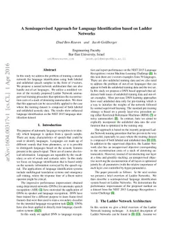 A Semisupervised Approach for Language Identification based on Ladder
  Networks