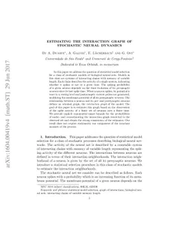 Estimating the interaction graph of stochastic neural dynamics