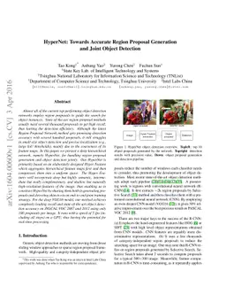 HyperNet: Towards Accurate Region Proposal Generation and Joint Object
  Detection