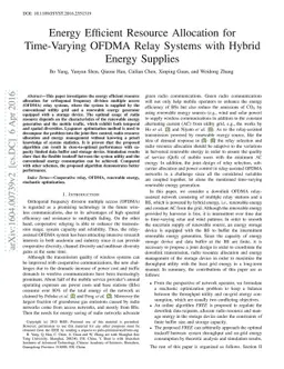 Energy Efficient Resource Allocation for Time-Varying OFDMA Relay
  Systems with Hybrid Energy Supplies