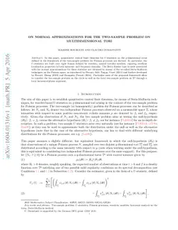 On normal approximations for the two-sample problem on multidimensional
  tori