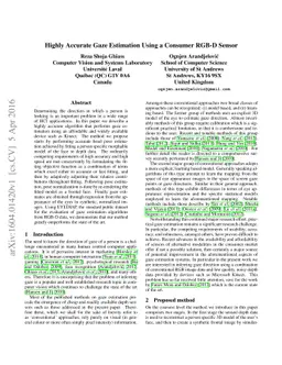 Highly accurate gaze estimation using a consumer RGB-depth sensor