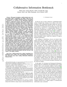 Collaborative Information Bottleneck