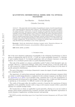 Quantifying Distributional Model Risk via Optimal Transport