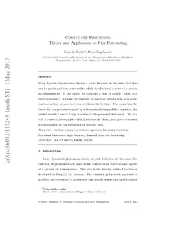 Conjugate Processes: Theory and Application to Risk Forecasting