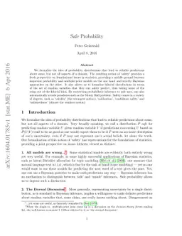 Safe Probability