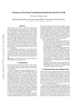 Advances in Very Deep Convolutional Neural Networks for LVCSR