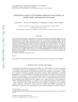 Performance analysis of the Kahan-enhanced scalar product on current
  multi- and manycore processors