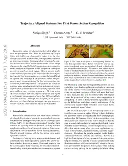Trajectory Aligned Features For First Person Action Recognition