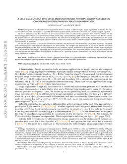 A Semi-Lagrangian two-level preconditioned Newton-Krylov solver for
  constrained diffeomorphic image registration