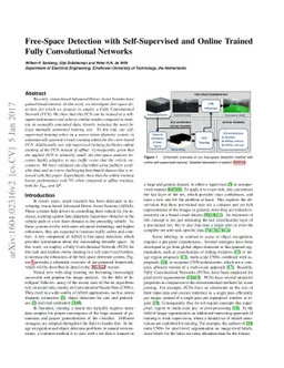 Free-Space Detection with Self-Supervised and Online Trained Fully
  Convolutional Networks