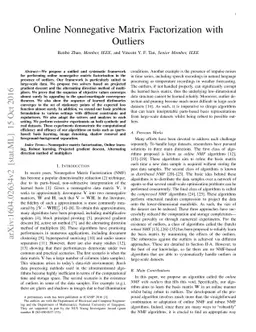 Online Nonnegative Matrix Factorization with Outliers
