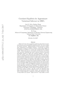 Correlated Equilibria for Approximate Variational Inference in MRFs