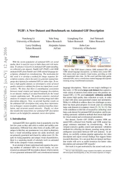 TGIF: A New Dataset and Benchmark on Animated GIF Description