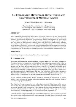 An Integrated Method of Data Hiding and Compression of Medical Images
