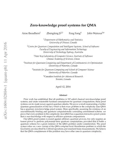 Zero-knowledge proof systems for QMA