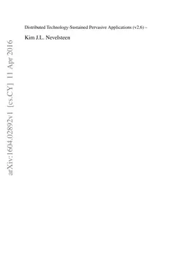 Distributed Technology-Sustained Pervasive Applications