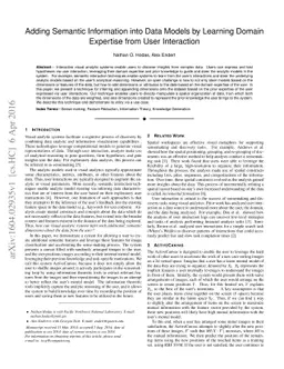 Adding Semantic Information into Data Models by Learning Domain
  Expertise from User Interaction