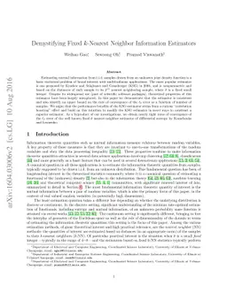 Demystifying Fixed k-Nearest Neighbor Information Estimators